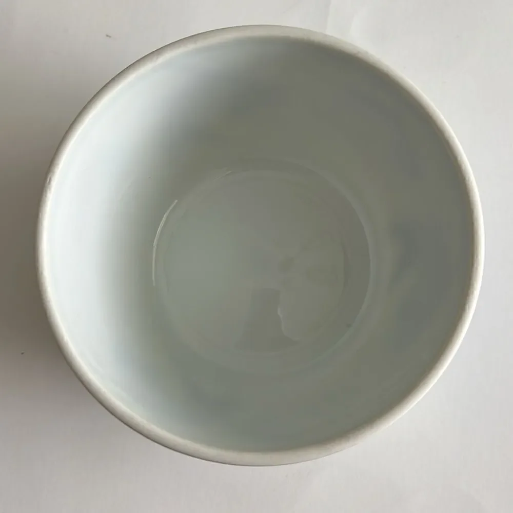Chinese Koi Fish Serving Bowl With Lid Ceramic Blue White
